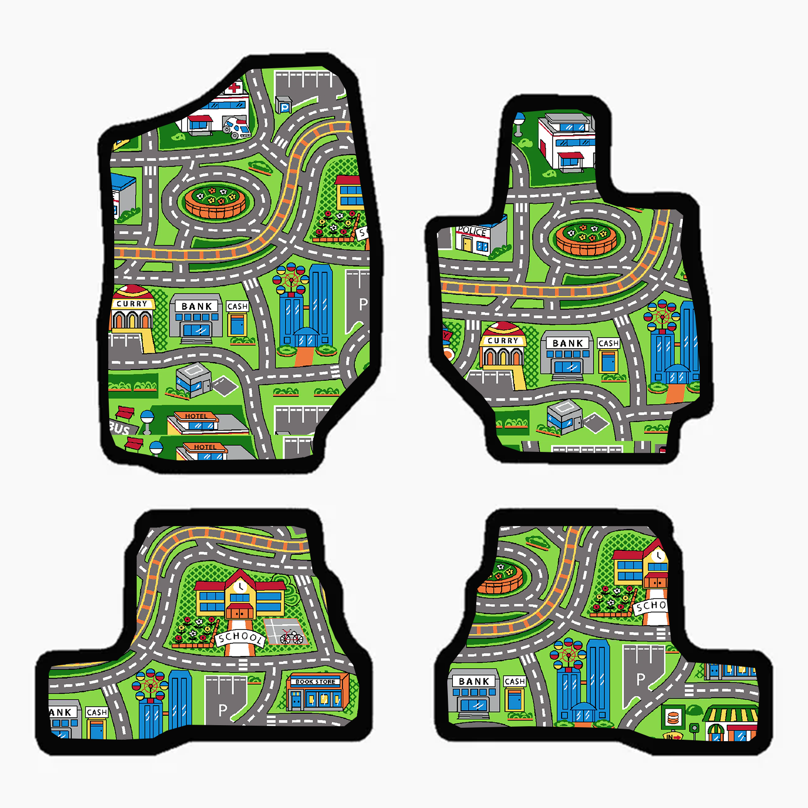 Carpet Floor Mat 1st, 2nd Row Set